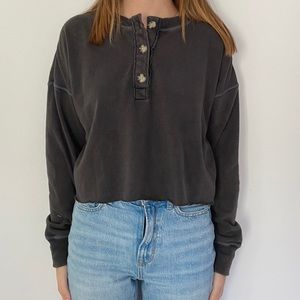 Gray, lounge sweatshirt